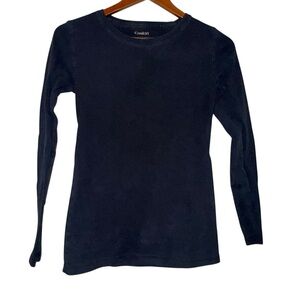 Women's Nordstrom Caslon Black Long Sleeve Fitted Tee
